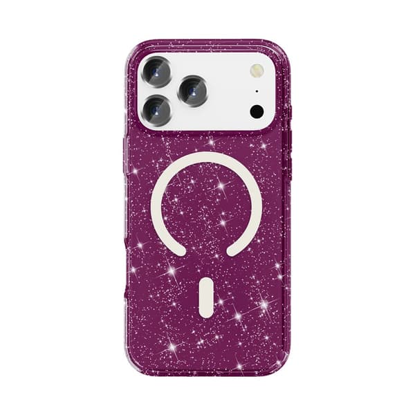 Mobilskal Glitter till iPhone 18 Pro Max MagSafe Röd