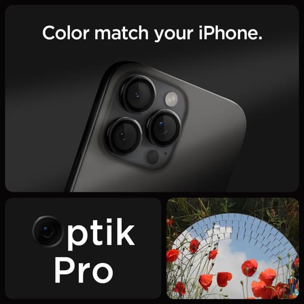Spigen iPhone 17 Pro Max EZ Fit Optik Pro Lens Protector 2-pack Black