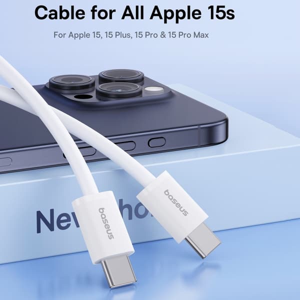 Baseus Superior 30W USB-kabel USB-C - USB-C 1m Vit