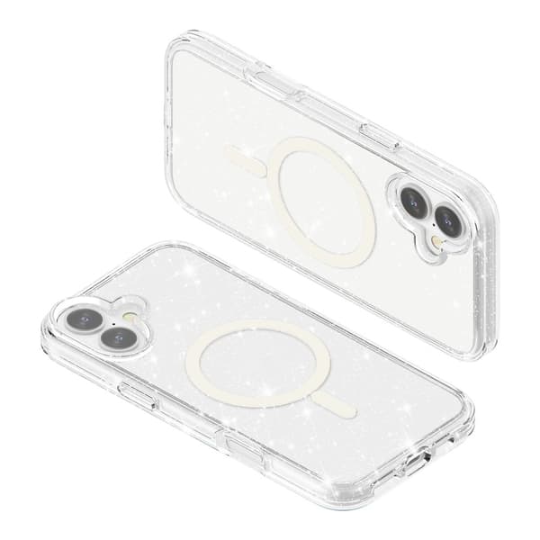 Glitter MagSafe Skal iPhone 17 Transparent