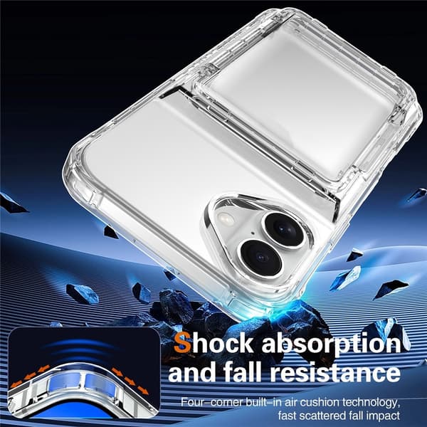 Skal Kortfack Kickstand iPhone 17 Transparent