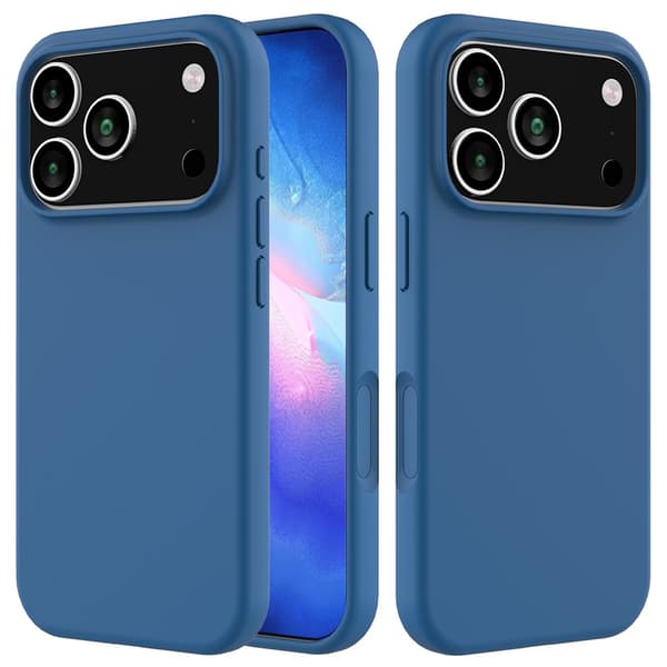 Silikonskal till iPhone 18 Pro Max stöttåligt Blå