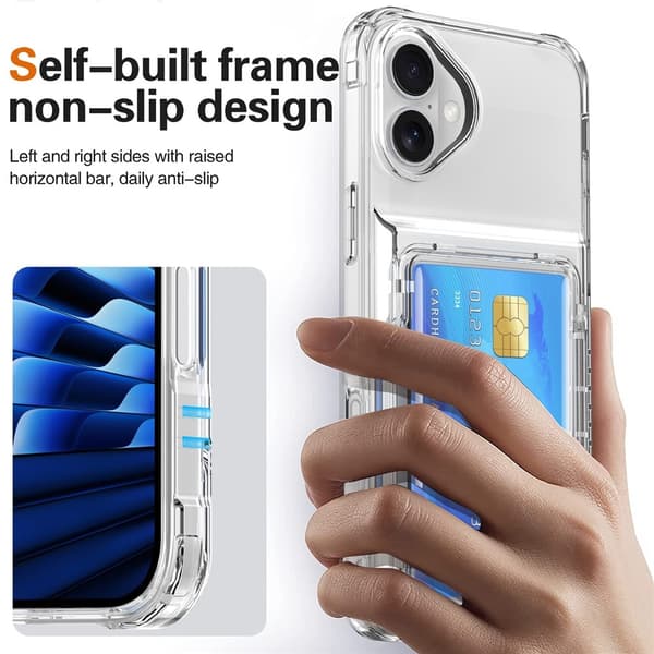 Skal Kortfack Kickstand iPhone 17 Transparent