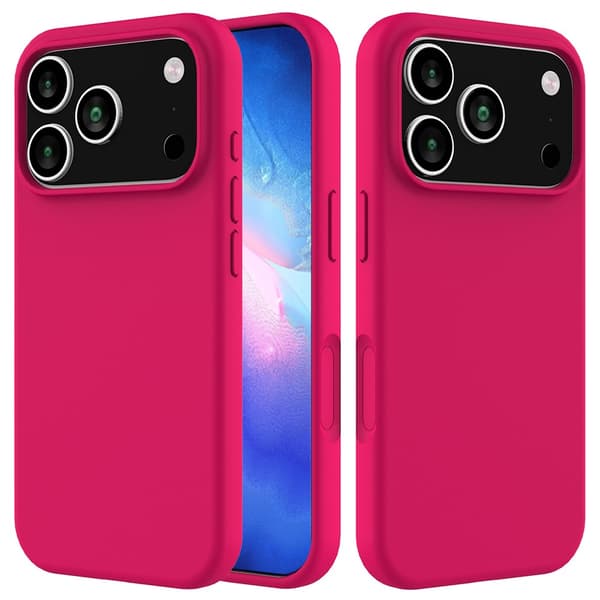 Silikonskal till iPhone 18 Pro Max stöttåligt Rosa