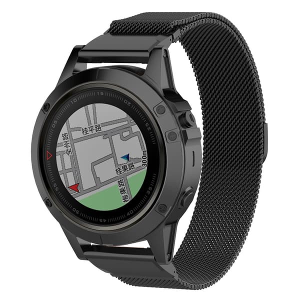 Milanese Loop Armband Garmin Fenix 6X Svart