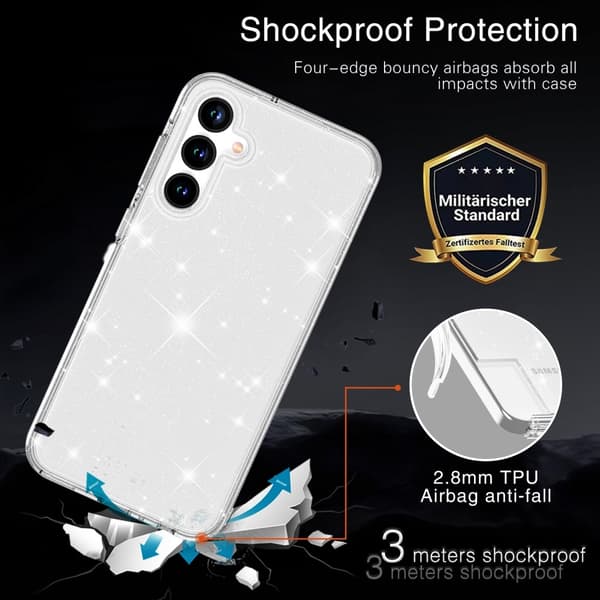 Samsung Galaxy A36 Skal Glitter Transparent