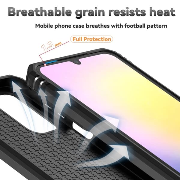 Hybridskal Samsung Galaxy A26 Ring + Kameraskydd Svart