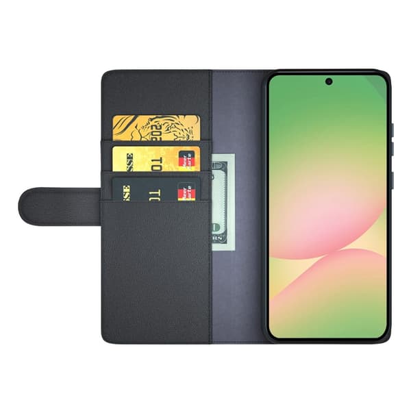 Äkta Läderfodral Samsung Galaxy A57 Svart