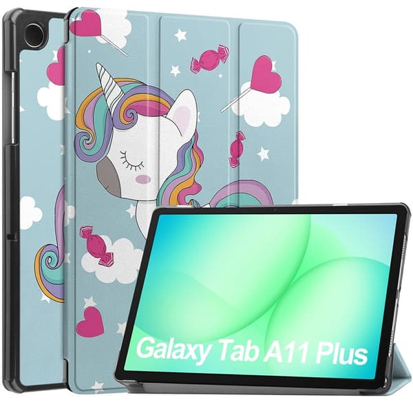 Samsung Galaxy Tab A11 Plus Fodral Tri-fold Unicorn