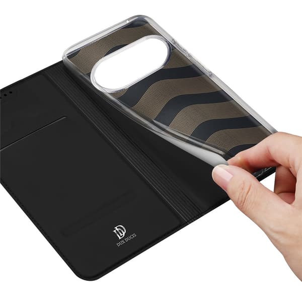 Dux Ducis Skin Pro Läderfodral Google Pixel 10 Pro Svart
