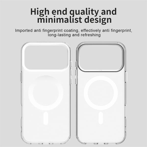 Hybridskal till iPhone 18 Pro Max MagSafe stöttåligt Vit