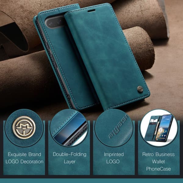 CaseMe Slim Plånboksfodral Google Pixel 10 Blå