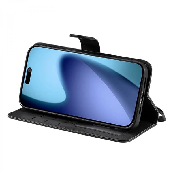 Läder Magnetfodral iPhone Air Svart