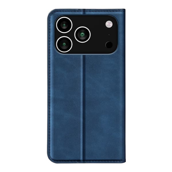 Plånboksfodral Skin-touch till iPhone 18 Pro Max med kortfack Blå