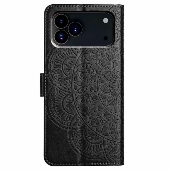 Plånboksfodral Mandala till iPhone 18 Pro med ställ Svart