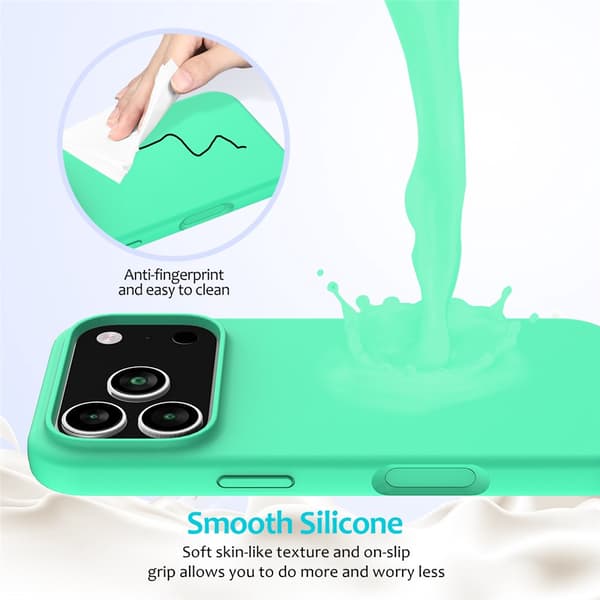 Silikonskal till iPhone 18 Pro Max stöttåligt Grön