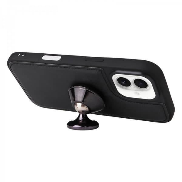Läder Magnetfodral iPhone 17 Svart