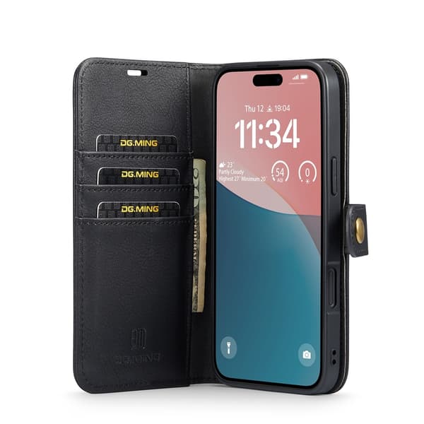 DG.MING 2-in-1 Magnet Wallet iPhone 17 Black