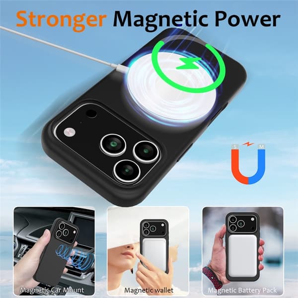 MagSafe Silikonskal iPhone 17 Pro Max Svart