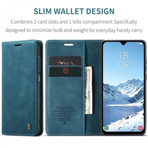 CaseMe Slim Plånboksfodral Samsung Galaxy A37 Blå