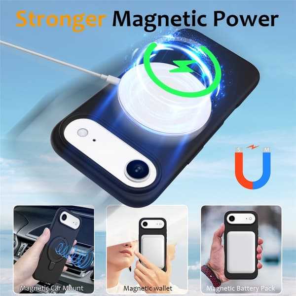 Silikonskal Kickstand MagSafe iPhone Air Svart