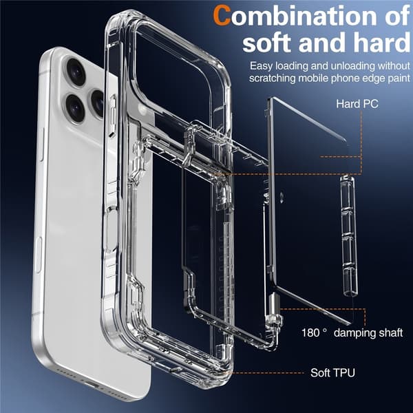 Skal Kortfack Kickstand iPhone 17 Pro Transparent