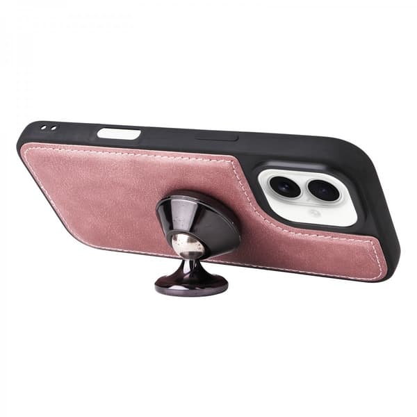 Läder Magnetfodral iPhone 17 Rosa