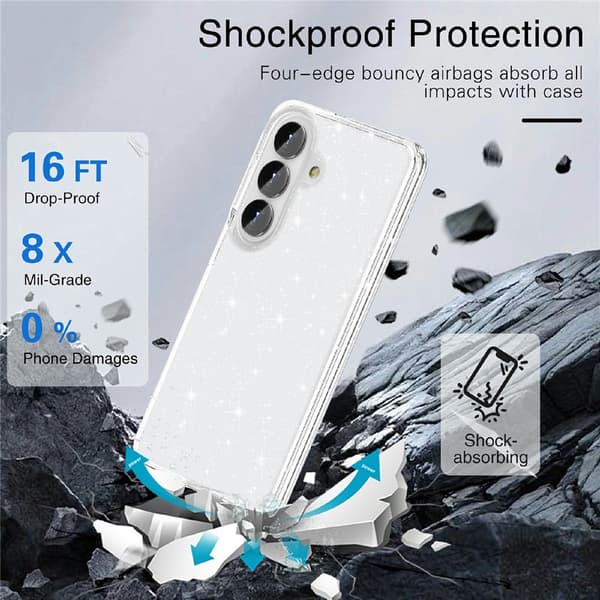 Samsung Galaxy S26 Skal Glitter Transparent