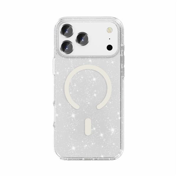 Glitter MagSafe Skal iPhone 17 Pro Max Transparent