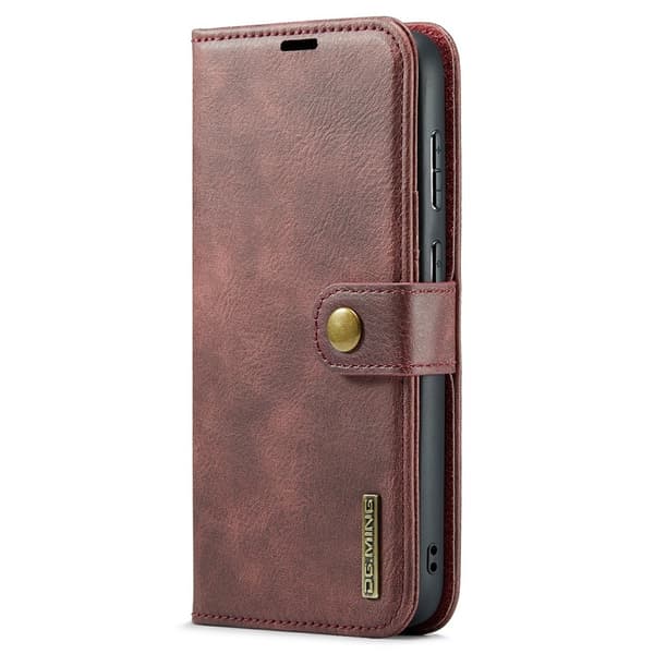DG.MING 2-in-1 Magnet Wallet Samsung Galaxy S25 FE Red