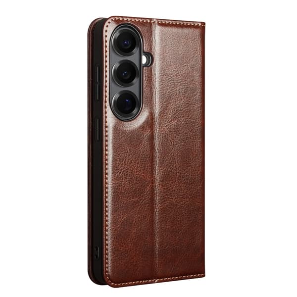 Qialino Leather Wallet Case Samsung Galaxy S26 Brown