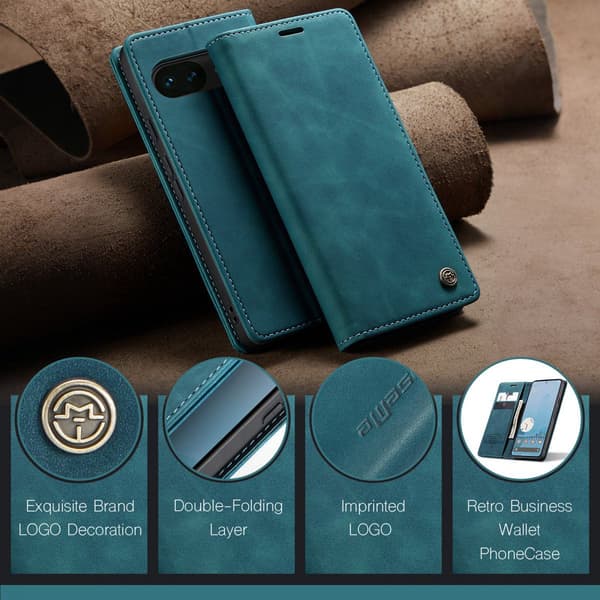 CaseMe Slim Plånboksfodral Google Pixel 10a Blå