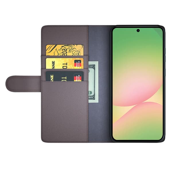 Äkta Läderfodral Samsung Galaxy A57 Brun