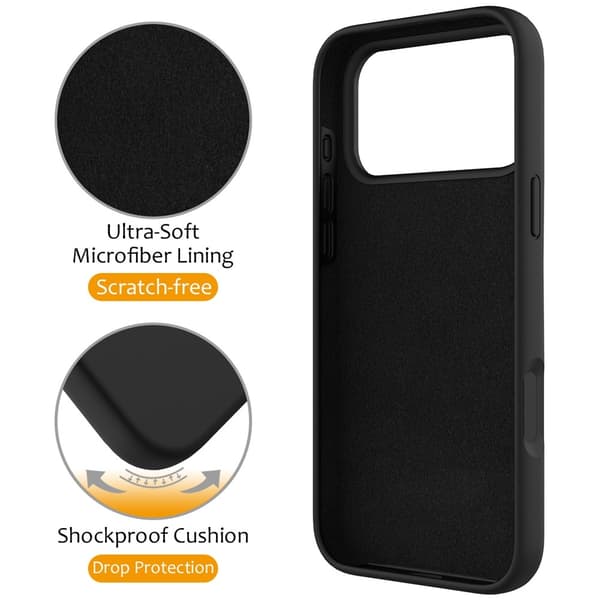 Silikonskal Kickstand MagSafe iPhone 17 Pro Max Svart