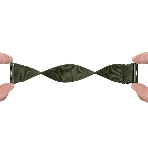 Elastiskt Nylonarmband Apple Watch Series 11 46mm Grön