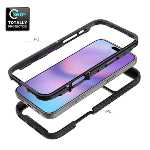 All-Round Protection Case iPhone 17 Pro Max Svart