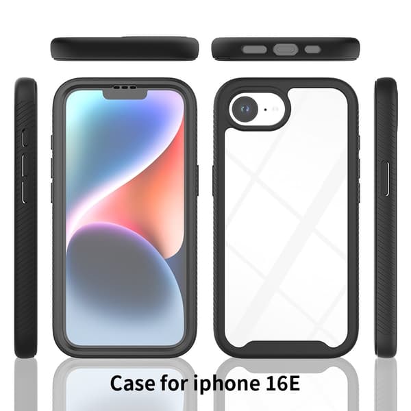 360 Full Cover Edge Case iPhone 16e Black