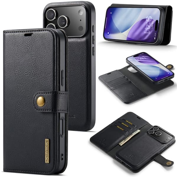 DG.MING 2-in-1 Magnet Wallet iPhone 17 Pro Black