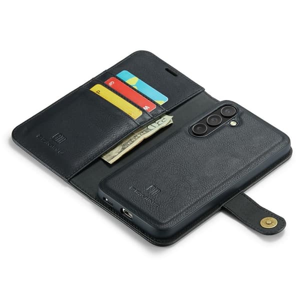 DG.MING 2-in-1 Magnet Wallet Samsung Galaxy S25 FE Black