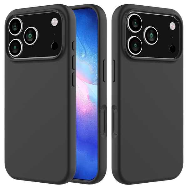 Silikonskal till iPhone 18 Pro Max stöttåligt Svart