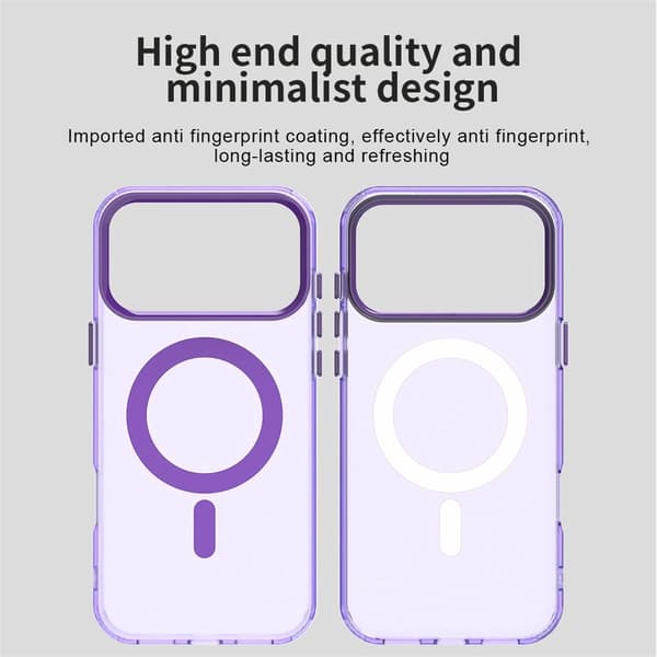 Hybridskal till iPhone 18 Pro Max MagSafe stöttåligt Lila