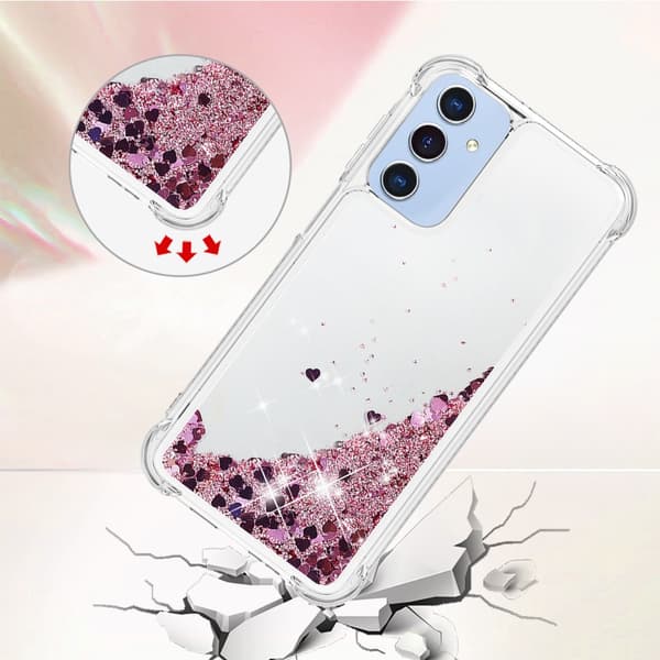 Glitter Bling TPU Case Samsung Galaxy A17 Roséguld
