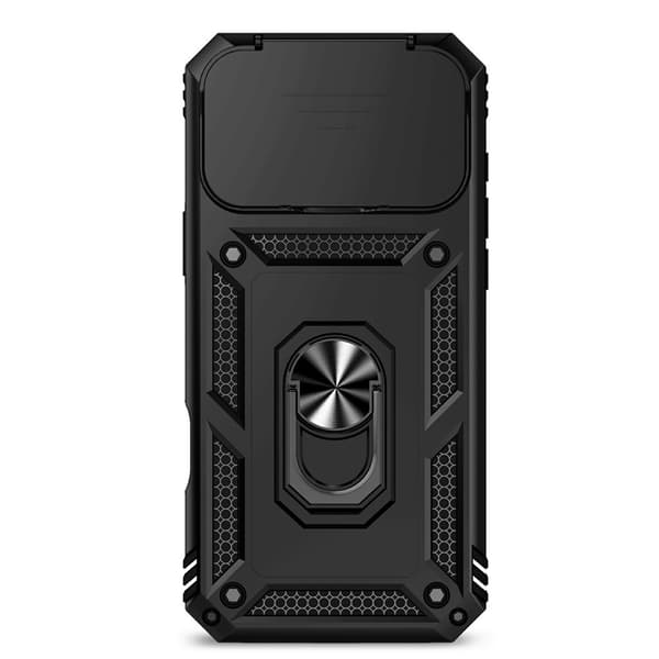 Hybridskal iPhone 17 Pro Ring + Kameraskydd Svart