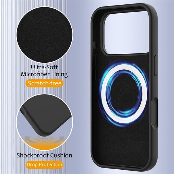 MagSafe Silikonskal iPhone 17 Pro Svart