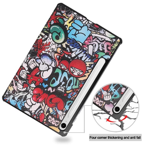 Samsung Galaxy Tab S10 Lite Fodral Tri-fold Graffiti