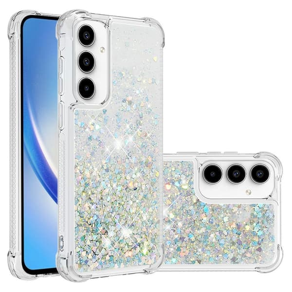 Glitter Bling TPU Case Samsung Galaxy A37 Silver