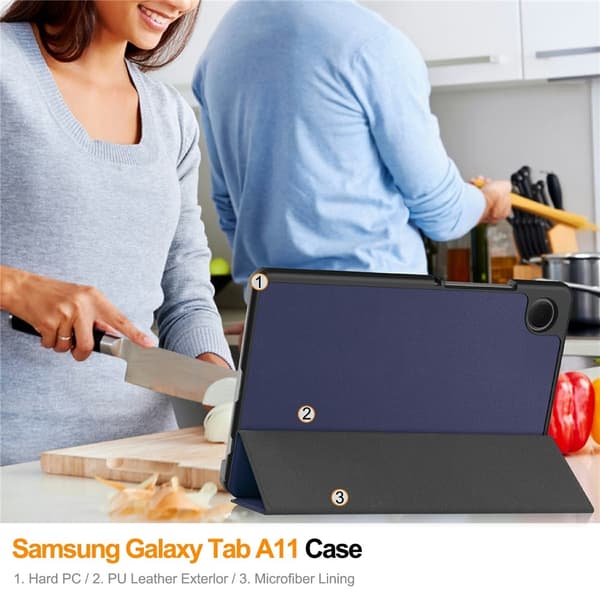Samsung Galaxy Tab A11 Fodral Tri-fold Blå