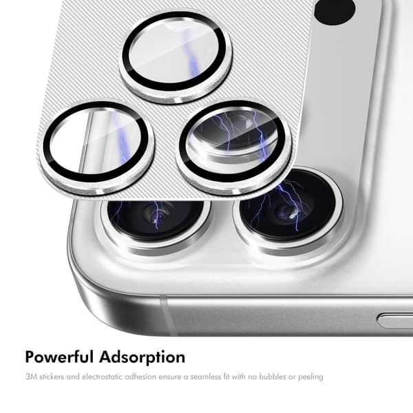 Hat Prince Kameraskydd Aluminium & Härdat Glas iPhone 17 Pro Max Grå
