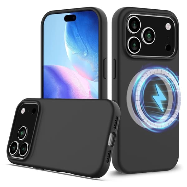 MagSafe Silikonskal iPhone 17 Pro Svart