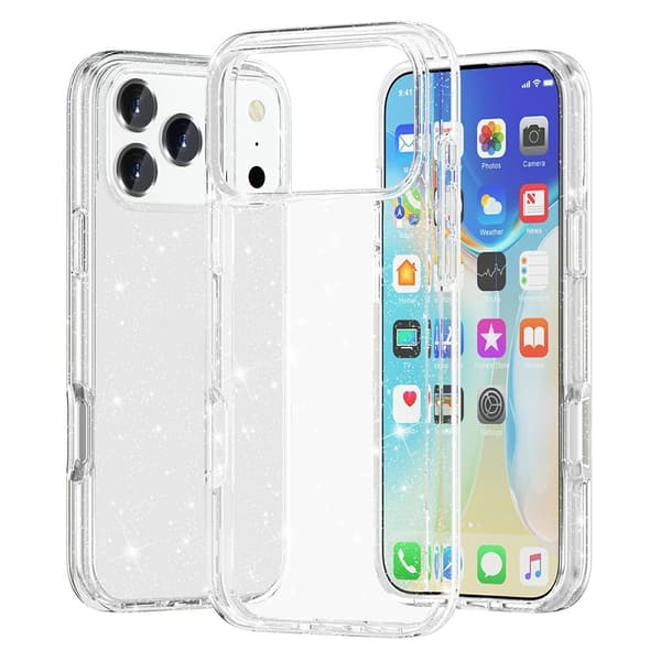 iPhone 17 Pro Skal Glitter Transparent